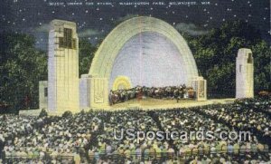 Music Under the Stars, Washington Park - MIlwaukee, Wisconsin WI Postcard