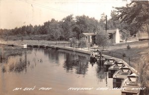 J71/ Houghton Lake Michigan RPPC Postcard c1941 McKee's Port Boats 298