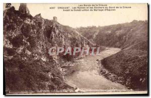 Old Postcard The Banks of the Creuse Crozant Ruins and sRochers the edge of t...