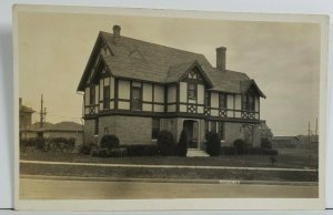 Rppc Beautiful Early 1900's Home on Oakwood Ave Real Photo Postcard O20