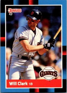 1988 Donruss Baseball Card Will Clark San Francisco Giants sk9418