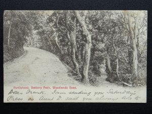 Somerset Bristol PORTISHEAD Battery Path WOODLANDS ROAD c1904 Postcard