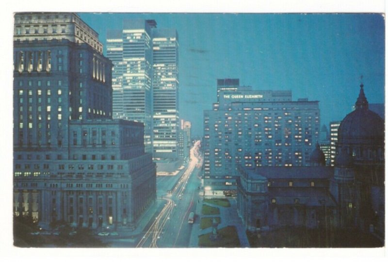 Dorchester Street Looking East, Montreal Quebec, Vintage 1963 Chrome Postcard #1