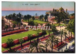 Postcard Old Nice Jardin Albert