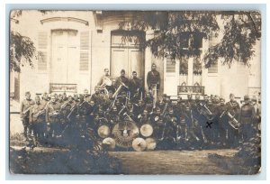 c1917 WW1 301st US Infantry Band Military Europe Unposted RPPC Postcard 