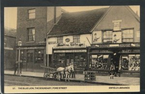 Middlesex Postcard - The Blue Lion,The Boundary,Fore St -Enfield Libraries T5127