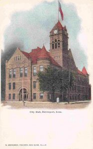 City Hall Davenport Iowa 1905c postcard