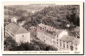 Old Postcard Auvergne Saint Nectaire Pensions Paris and the Roman baths