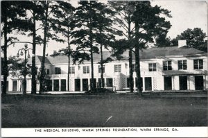 Postcard The Medical Building Warm Springs Foundation in Georgia