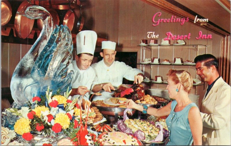 Postcard NV Las Vegas - Wilbur Clark's Desert Inn snack bar buffet