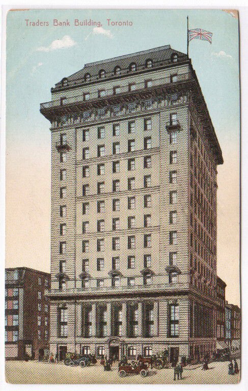 Traders Bank Toronto Ontario Canada 1910c postcard