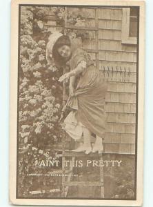 Divided-Back PRETTY WOMAN Risque Interest Postcard AA8473