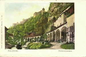 austria, SALZBURG, Petersfriedhof, Graveyard Cemetery (1900s) Postcard