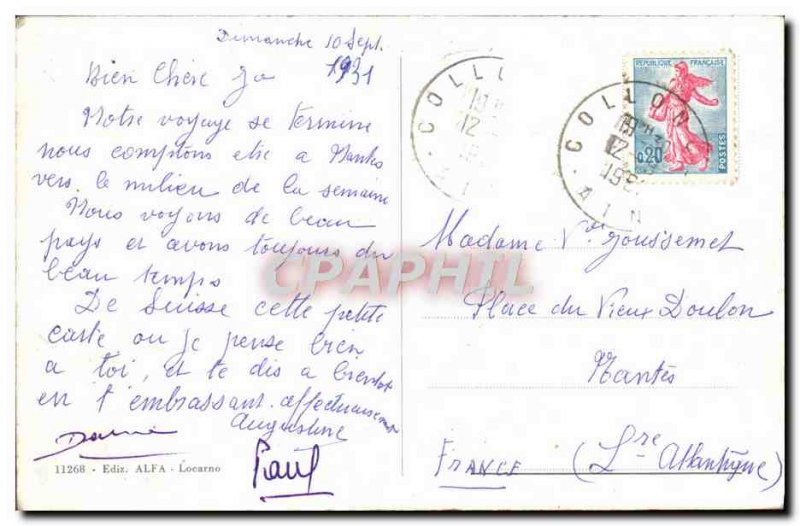 Modern Postcard Locarno Boat