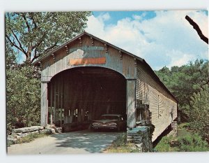 Postcard Dunlapsville Covered Bridge Union County Indiana USA