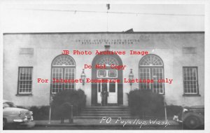 WA, Puyallop, Washington, RPPC, Post Office Building, Exterior View, Photo