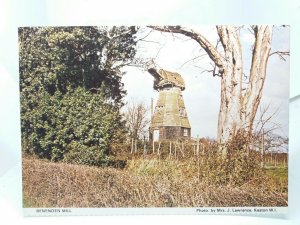 Old Mill Benenden Kent Vintage Postcard Windmill Photo by Mrs J Lawrence