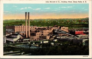 Postcard John Morrell and Company Packing Plant in Sioux Falls South Dakota~1715