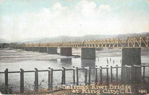 King City California Salinas River Bridge Scenic View Antique Postcard J81015