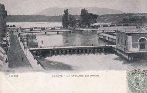 Switzerland Geneve La Cascade Du Rhone 1912