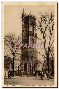 Paris - 4 - The Tour Saint Jacques - Old Postcard