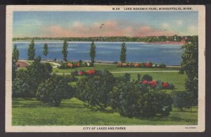 Minnesota MINNEAPOLIS Lake Nokomis Park pm1947 - LINEN