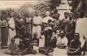 PC MISSIONARIES NUN AND INDIGENOUS GABON (a27936)