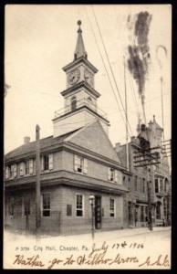 Chester PA City Hall 1906 Postcard