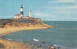 MONTAUK POINT & LIGHTHOUSE Long Island, New York c1960s Vintage Postcard