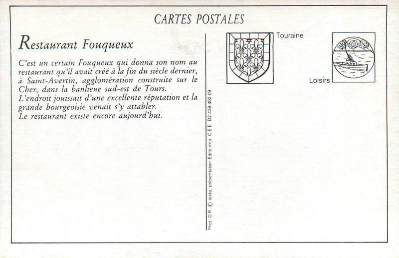 France social history carte d`autrefois St. Avertin restaurant Fouqueux