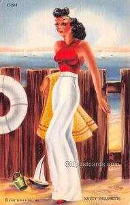 Saucy Sailorette 1945 Mutoscope Artist Pin Up Girl, Non Postcard Backing Unused 