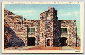 New York~Castle Entrance @ Summit Of Whiteface Mountain~Vintage Linen Postcard