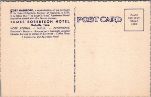 Postcard James Robertson Hotel Nashville TN