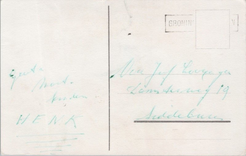 Happy New Year Snowman Vintage Postcard C122