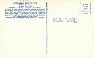 New York Buffalo Sheraton Motor Inn Tichnor roadside Postcard 22-2757