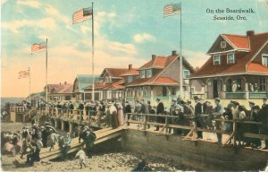 Seaside Oregon On the Boardwalk 1915 Postcard