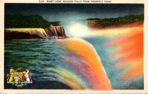 Canada Niagara Falls Night View From Prospect Point 1947