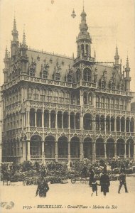 Postcard Belgium Bruxelles Grand place Maison du roi