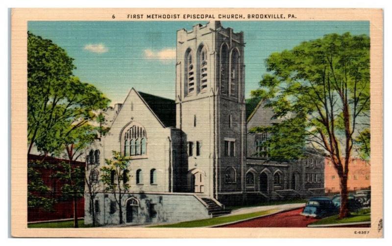 First Methodist Episcopal Church, Brookville, PA Postcard