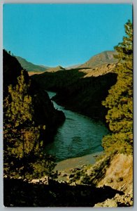 Postcard Fraser Canyon BC c1960s Rocky Mountain Trench View Of River