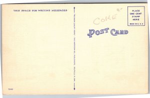 Postcard MT Billings Coke 28th Street Looking South