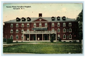 1909 Nurses Home Newport Hospital, Newport, Rhode Island RI Postcard