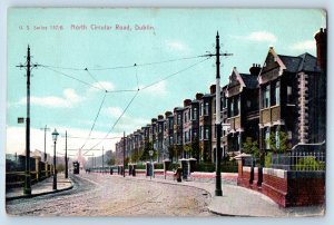 Dublin Ireland Postcard North Circular Road Trolley Car 1910 Posted Antique