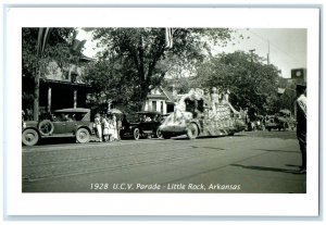 1928 UCV Parade Gallentry Float Little Rock Arkansas AR Reprint Vintage Postcard