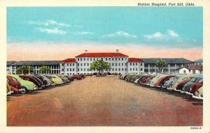 WW2, Linen, Station Hospital, Fort Sill, Oklahoma, Old Postcard