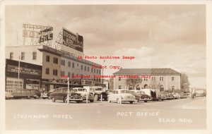 NV, Elko, Nevada, RPPC, Stockmens Hotel, Post Office, Exterior View, Photo