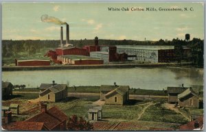 GREENSBORO NC WHITE OAK COTTON MILLS ANTIQUE POSTCARD