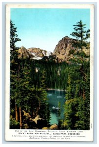 Beautiful Little Mountain Lakes Rock Mountain National Ester Park CO Postcard