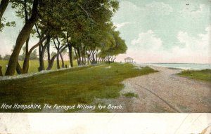 NH - Rye Beach. The Farragut Willows   (creases)