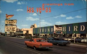 Las Vegas Nevada NV Classic 1960s Cars Street Scene Vintage Postcard